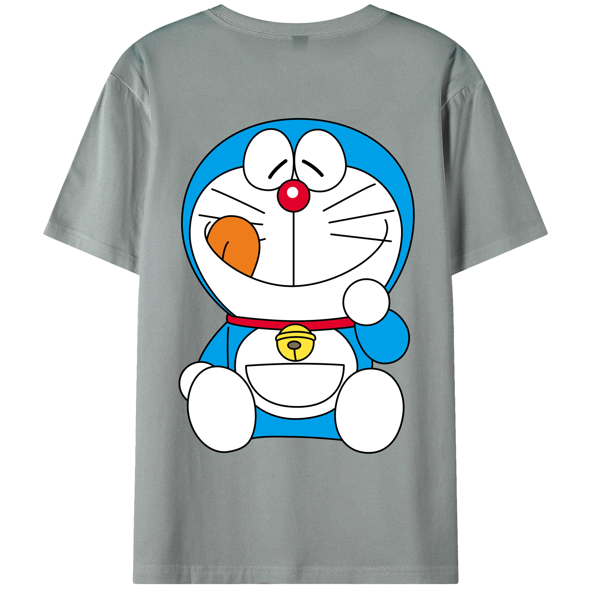 （画像用） ドラえもん Doraemon 綿100％ メンズ半袖Tシャツ（バックプリント） 通気性